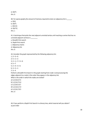 Data structure-questions | DOC | Databases | Computer Software and ...