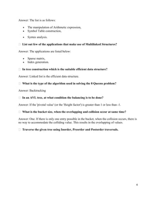 Data structure-questions | DOC