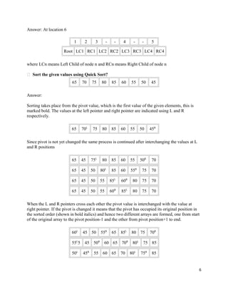 Data structure-questions | DOC | Databases | Computer Software and ...