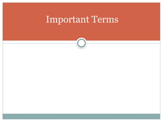 Important Terms
 