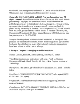 Data Structures and Abstractions with Java 5th Edition Carrano ...