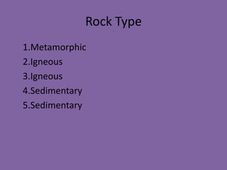 Data Table | PPTX | Geology | Science