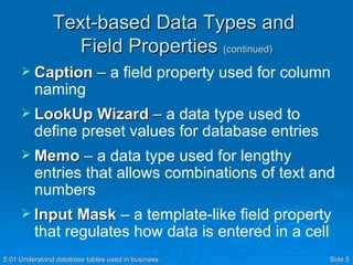 Data Types And Field Properties | PPT