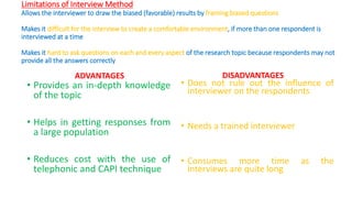 Interview Data Collection Drawbacks DATA - TYPES & METHODS OF THEIR COLLECTION.pptx