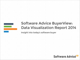 Software Advice BuyerView:
Data Visualization Report 2014
Insight into today’s software buyer
 