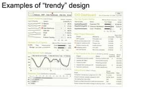 Examples of “trendy” design

 