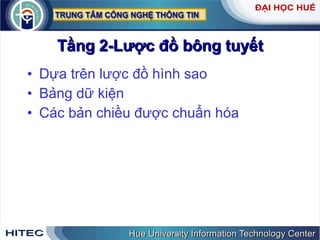 Tầng 2-Lược đồ bông tuyết Dựa trên lược đồ hình sao Bảng dữ kiện  Các bản chiều được chuẩn hóa 
