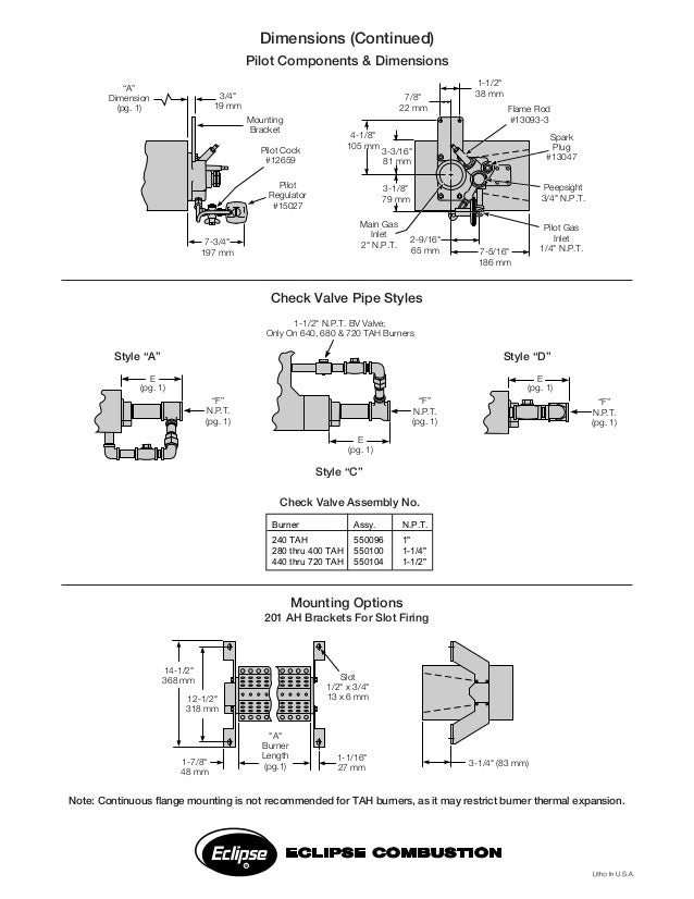 Data 140 3 [795] eclipse air heat burners (series tah)