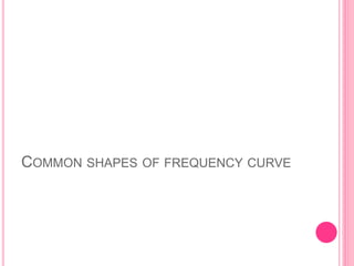 COMMON SHAPES OF FREQUENCY CURVE
 
