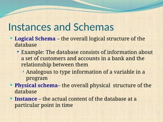 data abstraction for database management system | PPTX