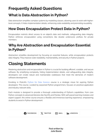 Understanding Data Abstraction and Encapsulation in Python | PDF