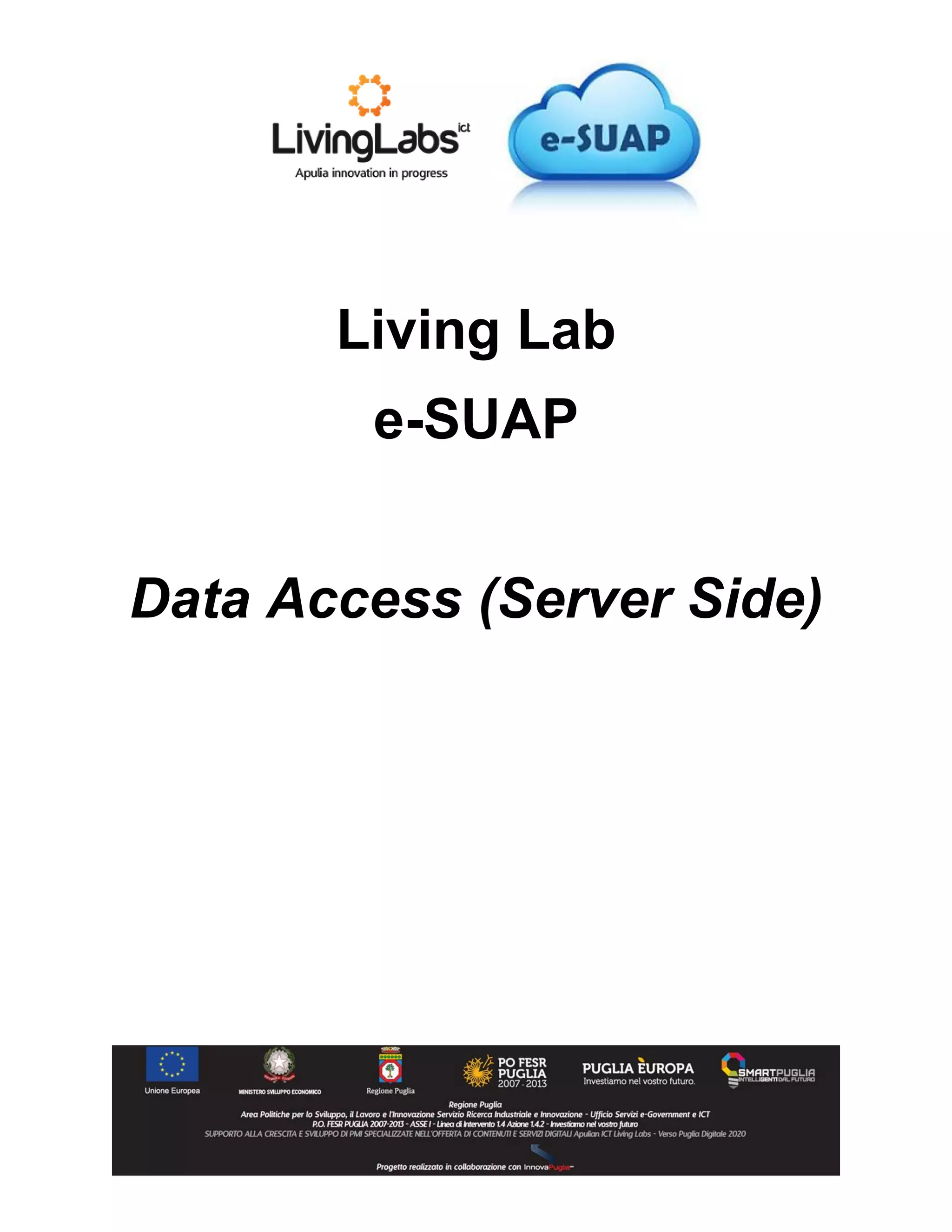 Living Lab
e-SUAP
Data Access (Server Side)