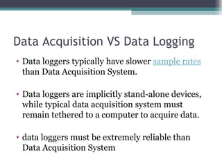 Data Acquisition System and Data loggers | PPT