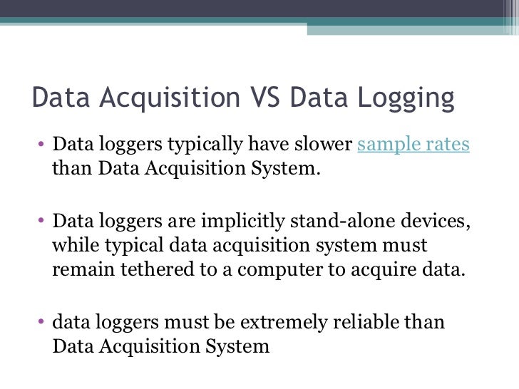 Data Acquisition System and Data loggers