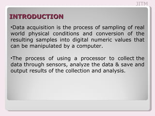Data acquisition and logging system | PPT