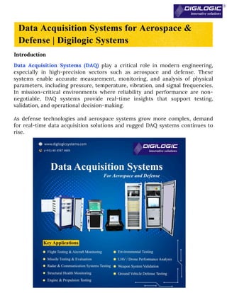 Data Acquisition Systems for Aerospace & Defense _ Digilogic Systems | PDF