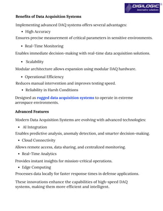 Data Acquisition Systems for Aerospace & Defense _ Digilogic Systems | PDF