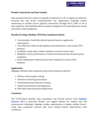 Data Acquisition Systems From Digilogic Systems | PDF