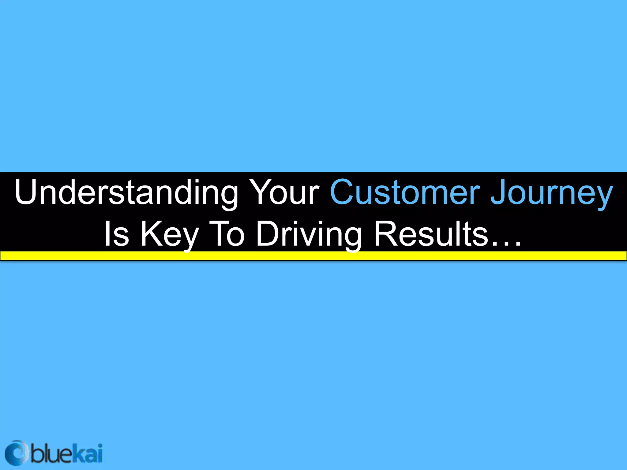 Understanding Your Customer Journey
     Is Key To Driving Results…
 