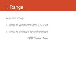 1. Range
 