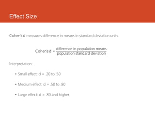Effect Size
 