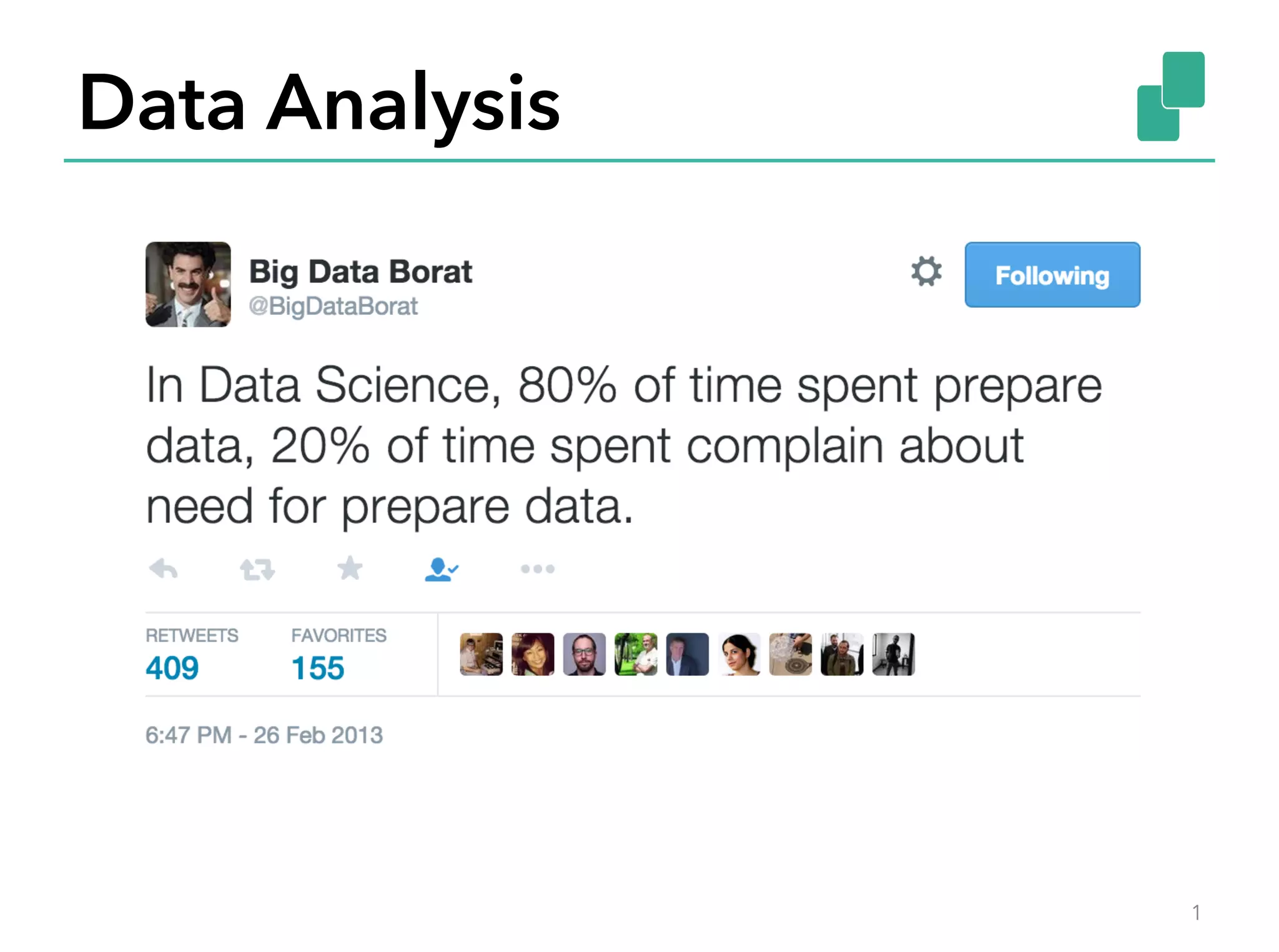 Data Analysis
1
 
