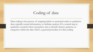 Data Analysis biostatistics in epidemiology | PPTX
