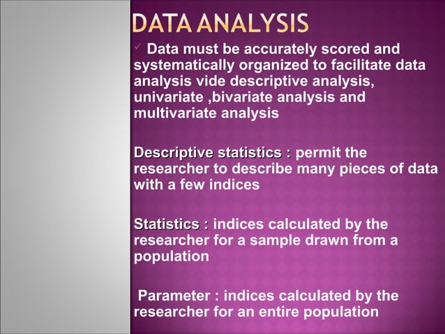 Data analysis market research
