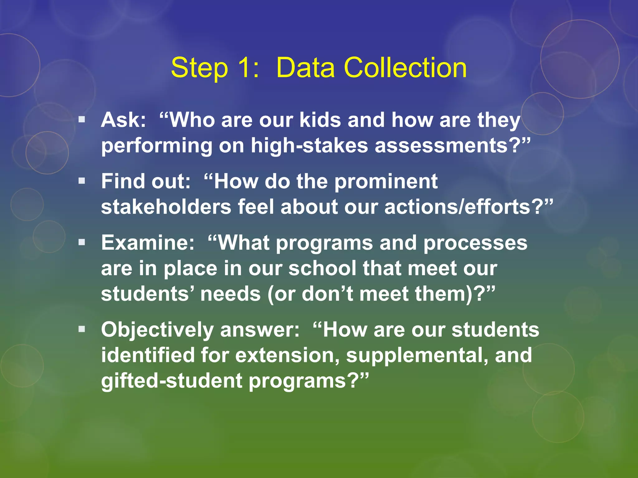 looking at data closely and objectively.