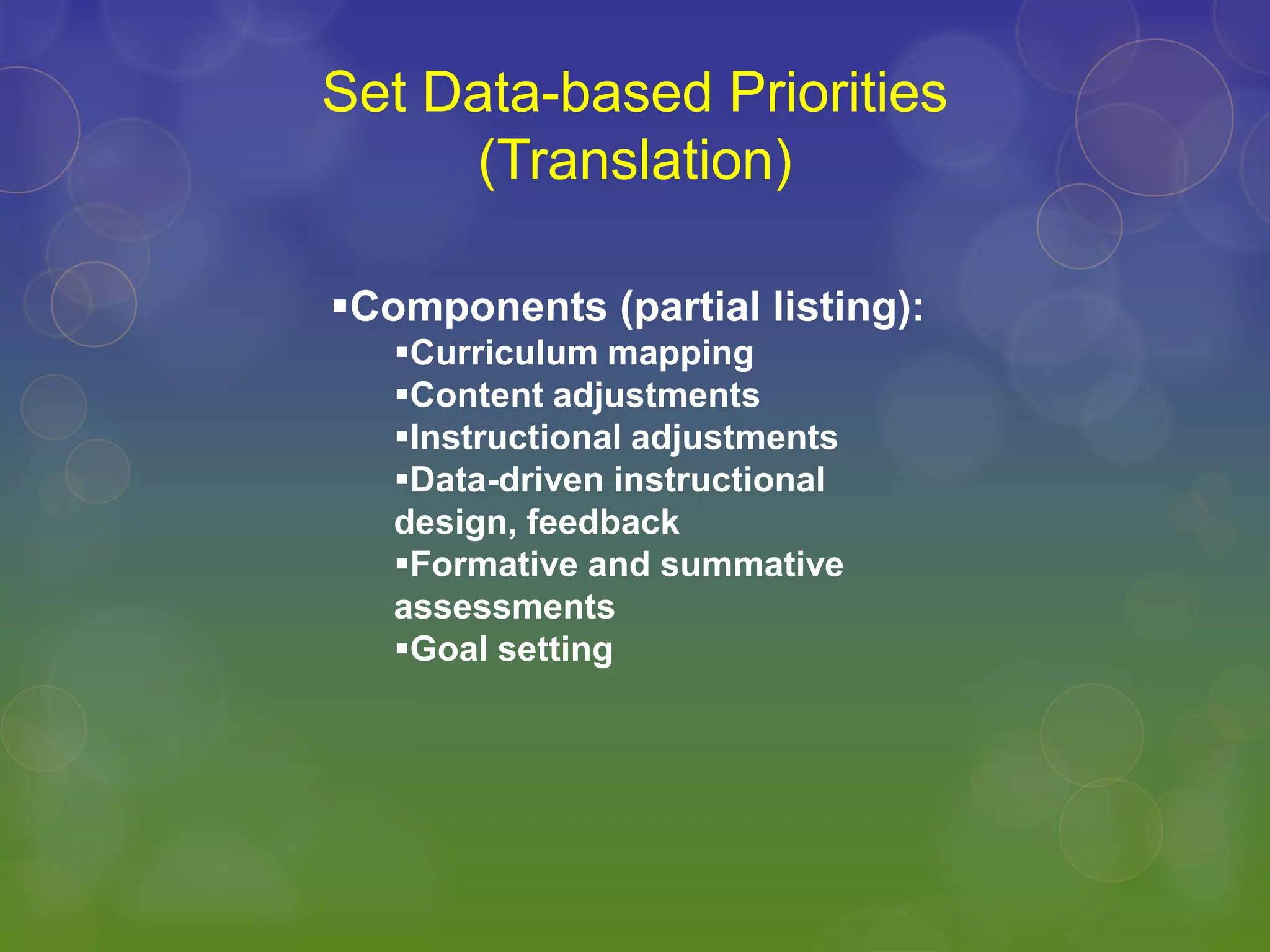 Improve teachers’ instruction