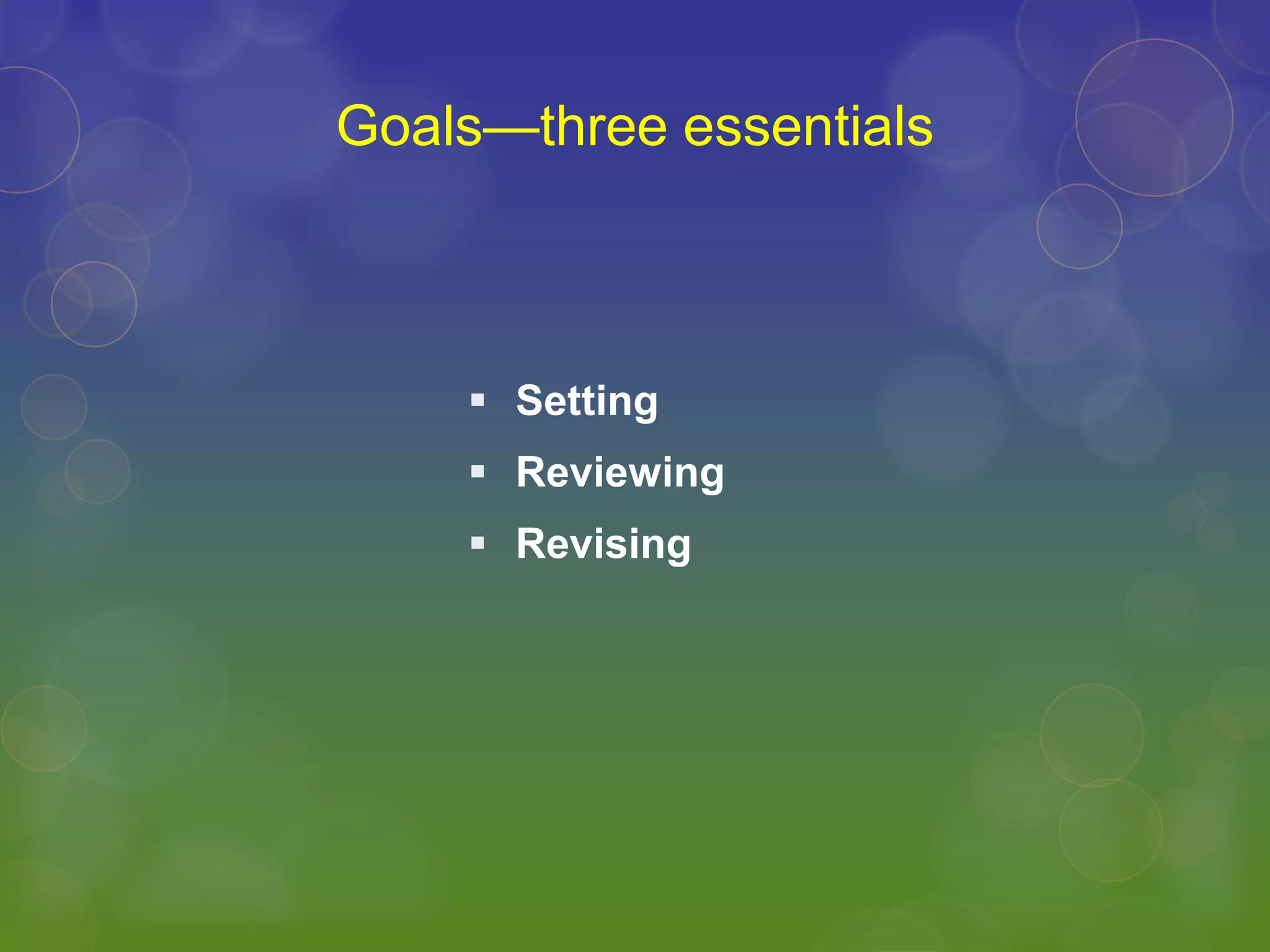 Get a common understanding of exemplary performance/work and how to achieve it