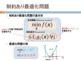 Ƽsm}
30
? Ƽsm}λ
? m}
ĿvObjective function
min
??
??(??)
ƼsConstraints
s.t. ???? ?? ???
subject toԤƼs
ζ
ȫƤ?? = 1,2,  , ??
ζ
???? ??
С
min
??
(?? ? 2)2
s.t. ??  ??  ??
Ƽs
 