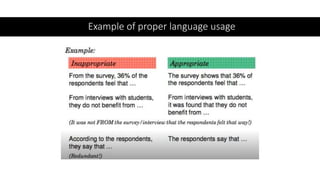 Example of proper language usage
 