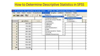 How to Determine Descriptive Statistics in SPSS
 