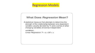 Regression Models
 
