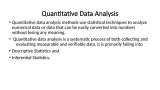 DATA ANALYSIS APPROACHES IN RESEARCH METHODS | PPTX