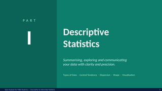 Comprehensive Data Analysis for MBA Students: Descriptive and ...