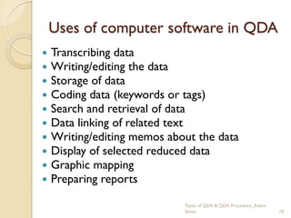 Data Analysis Procedure and Types of Quality Data | PDF