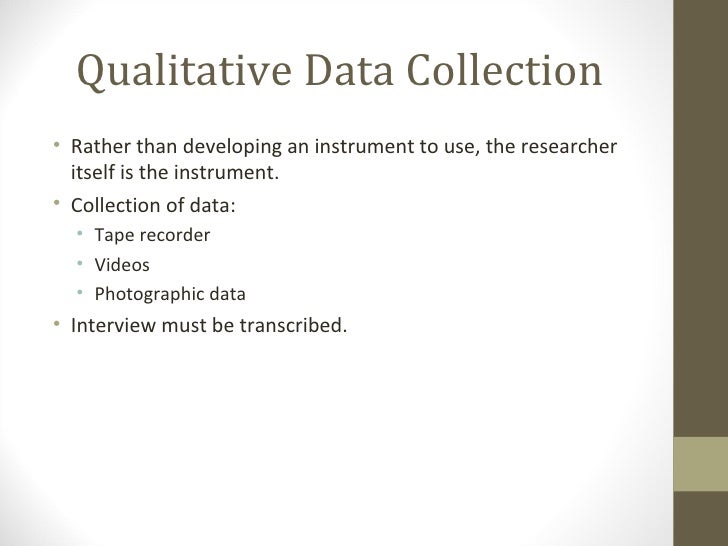 Data analysis – qualitative data presentation 2