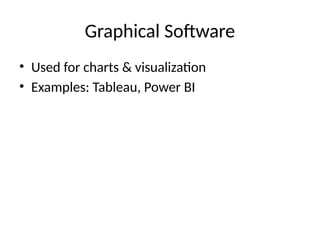 Comprehensive Overview of Data Analysis and Visualization Software ...