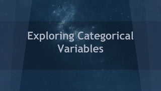Exploring Categorical
Variables
 