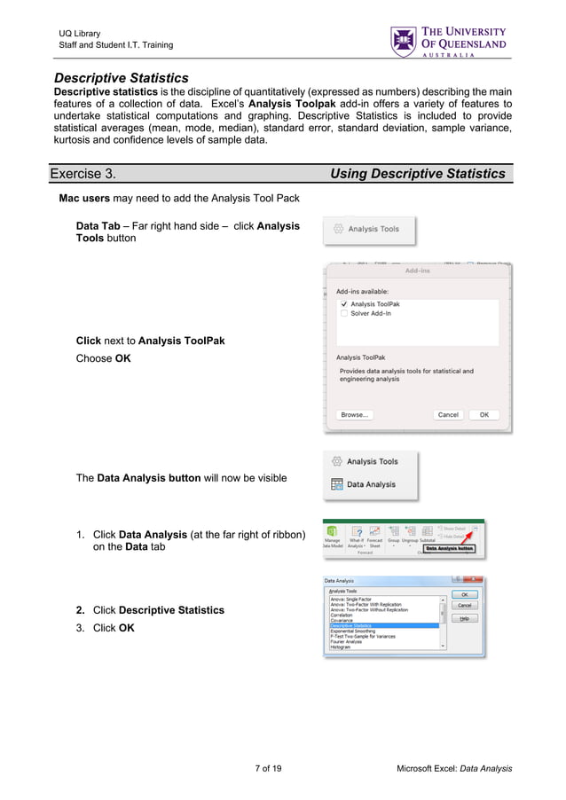 Data Analysis using Excel.pdf | Computing | Technology & Computing