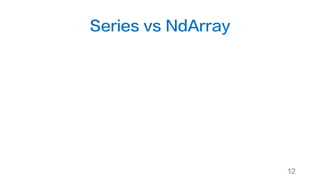 Series vs NdArray
12
 