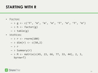 Data analysis with R | PPTX