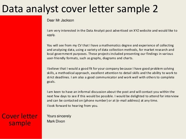 Analyst cover letter graduate