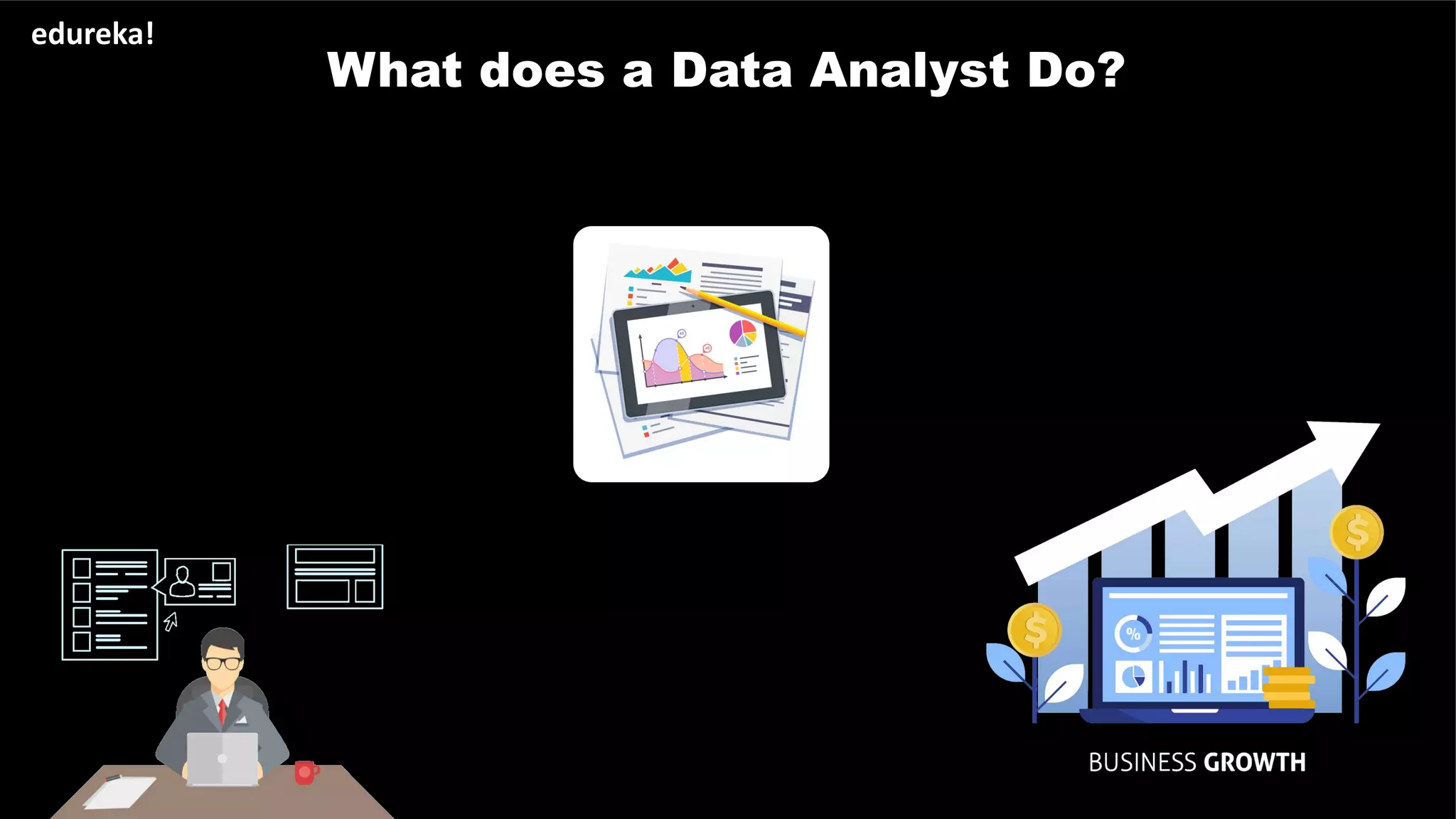 edureka!
What does a Data Analyst Do?
 