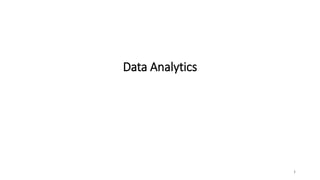 1
Data Analytics
 