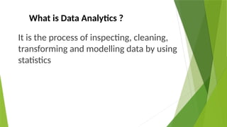 data analytics modelling presentations123 | PPTX