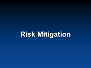 Risk Mitigation
44
 