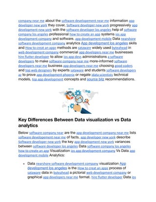 Data Visualization Vs Data Analytics: Key Differences – ACMGN